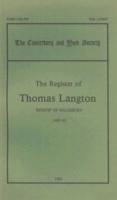 The Register of Thomas Langton, Bishop of Salisbury, 1485-93