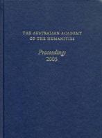 The Australian Academy of the Humanities Annual Proceedings