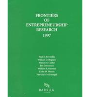 Frontiers of Entrepreneurship Research, 1997