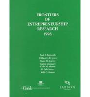 Frontiers of Entrepreneurship Research