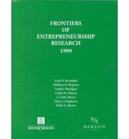 Frontiers of Entrepreneurship Research 1999