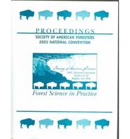Proceedings Society Of American Foresters 2003 National Convention