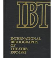 International Bibliography of Theatre