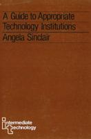A Guide to Appropriate Technology Institutions