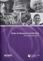 Centre for Research in Social Policy Annual Report