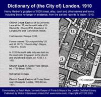 Dictionary of (The City Of) London, 1910