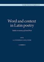 Word and Context in Latin Poetry