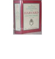 The Printed Catalogues of the Harvard College Library, 1723-1790