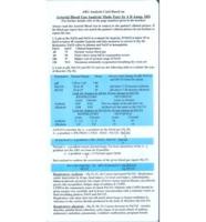 Arterial Blood Gas Analysis Made Easy Card