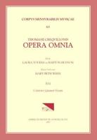 CMM 63 THOMAS CRECQUILLON (Ca. 1510 Ca. 1557), Opera Omnia, Edited by Barton Hudson, Mary Tiffany Ferer, Laura Youens. Vol. XVI Cantiones Quatuor Vocum