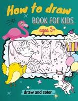 How to Draw Book for Kids, Ages 5+, Draw and Color