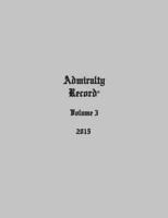 Admiralty Record(R) Volume 3 (2015)