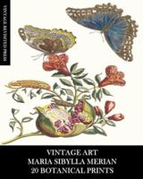 Vintage Art: Maria Sibylla Merian: 20 Botanical Prints: Entomology Ephemera for Framing, Home Decor and Collage