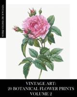 Vintage Art: 20 Botanical Flower Prints Volume 2 : Ephemera for Framing, Collage and Decoupage