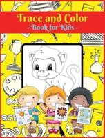 Trace and Color Book for Kids: Activity Book for Children, 20 Unique Designs, Perfect for Kids Ages 4-8. Easy, Large picture for drawing with dot instructions. Great Gift for Boys and Girls.