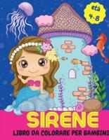 Sirene Libro Da Colorare Per Bambini - Età 4-8