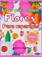 Livro Para Colorir Flores Para Raparigas