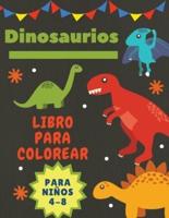 Dinosaurios Libro para colorear para niños 4-8: Gran regalo para niños y niñas, de 4 a 8 años   Tamaño grande 8,5 x 11"