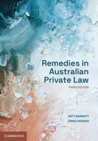 Remedies in Australian Private Law