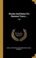 Routes And Rates For Summer Tours ...