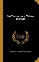 Sae Transactions, Volume 13, Part 1