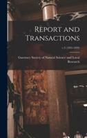 Report and Transactions; V.3 (1895-1899)