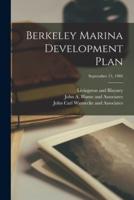 Berkeley Marina Development Plan; September 15, 1960
