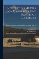 Infiltration Studies on Ponderosa Pine Ranges of Colorado; No.59