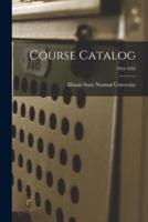 Course Catalog; 1954-1955