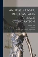 Annual Report, Bellows Falls Village Corporation; January, 1928