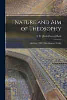 Nature and Aim of Theosophy