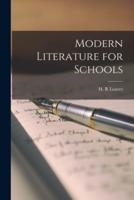 Modern Literature for Schools