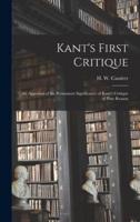 Kant's First Critique