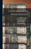 Genealogical Memoranda.
