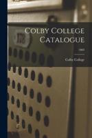 Colby College Catalogue; 1869