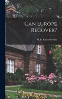 Can Europe Recover?