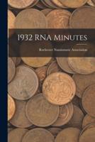 1932 RNA Minutes