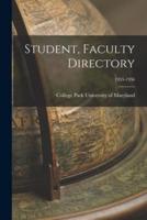 Student, Faculty Directory; 1955-1956