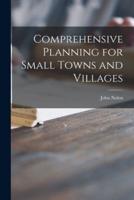 Comprehensive Planning for Small Towns and Villages