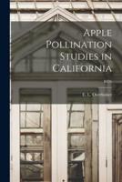 Apple Pollination Studies in California; B426