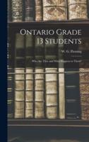 Ontario Grade 13 Students