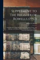 Supplement to The Register of Rowells (1957)