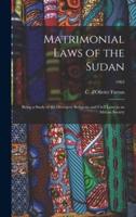 Matrimonial Laws of the Sudan