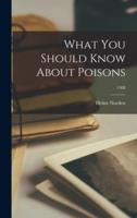 What You Should Know About Poisons; 1508
