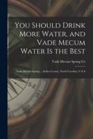 You Should Drink More Water, and Vade Mecum Water is the Best : Vade Mecum Spring ... Stokes County, North Carolina, U.S.A