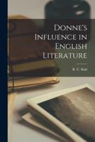 Donne's Influence in English Literature