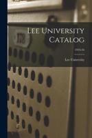 Lee University Catalog; 1933-34