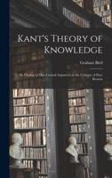 Kant's Theory of Knowledge