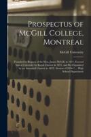 Prospectus of McGill College, Montreal [Microform]