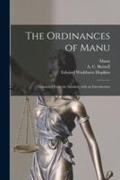 The Ordinances of Manu [Microform]